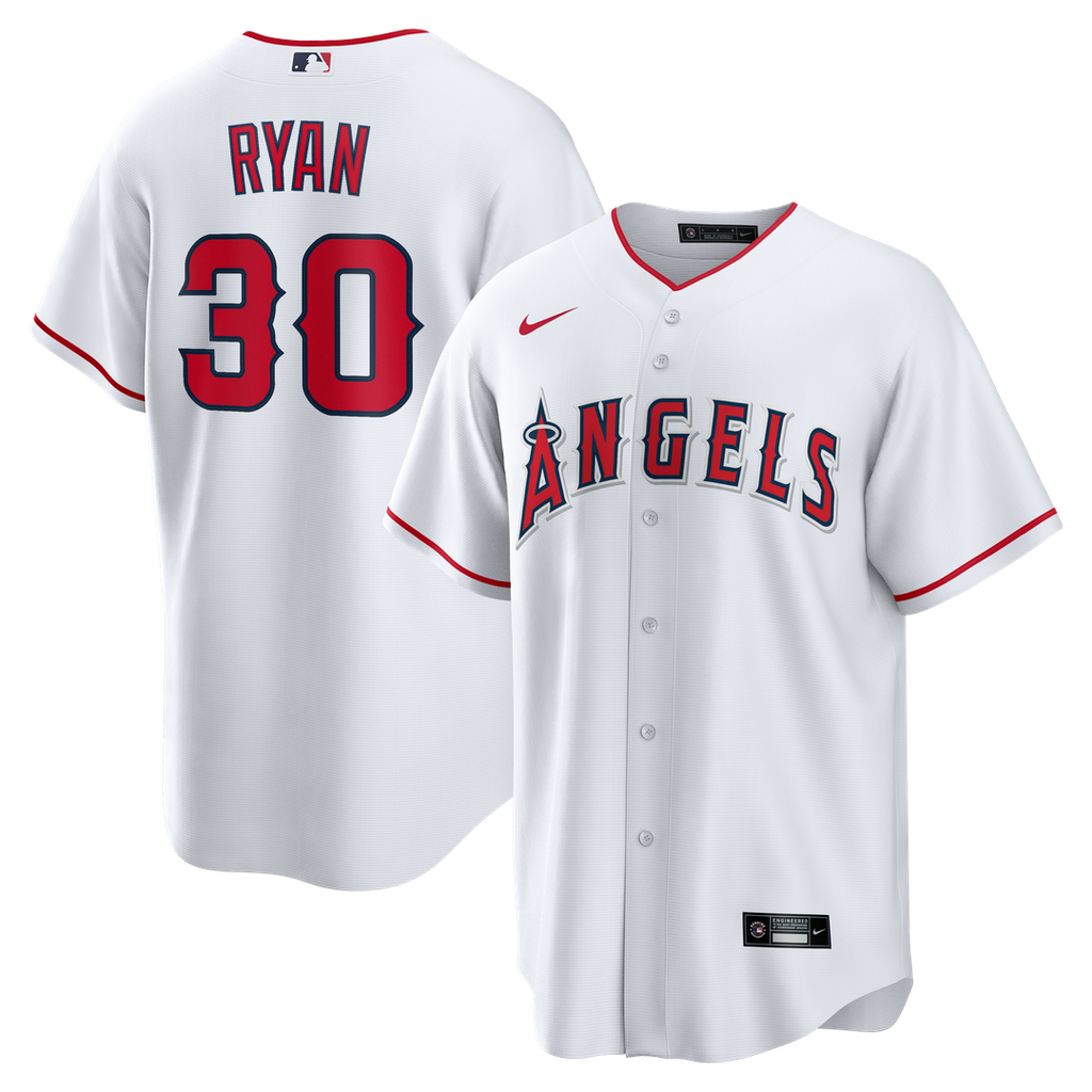 Nolan Ryan Los Angeles Angels Nike Home Retired Player Replica Jersey - White Official MLB Team Apparel Baseball Fan Gear