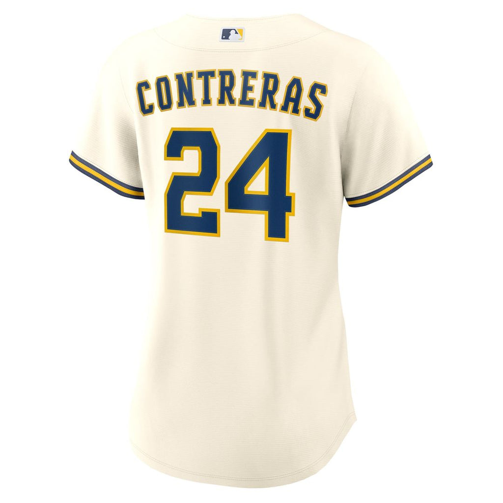 William Contreras Milwaukee Brewers Nike Women's Home Replica Jersey - Cream Official MLB Team Apparel Baseball Fan Gear
