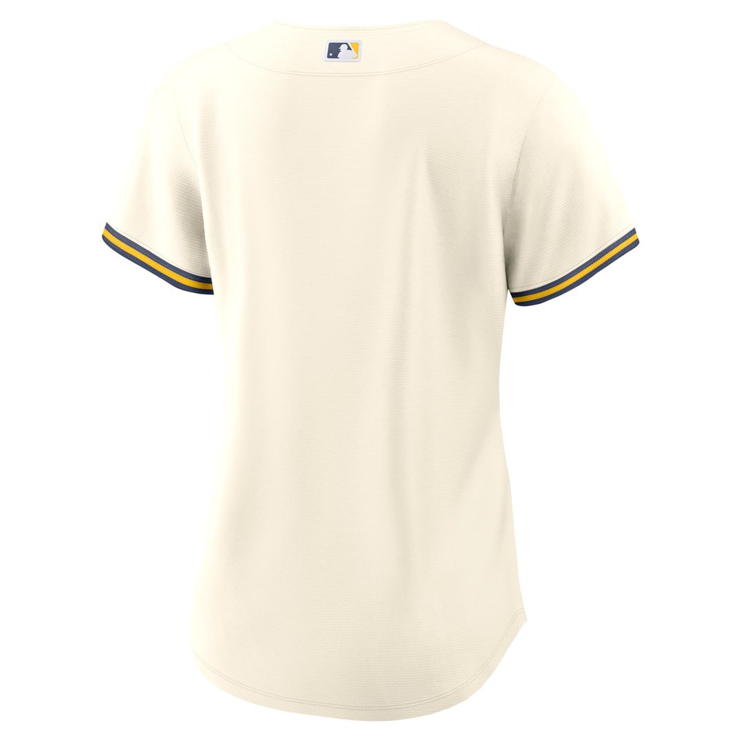 Milwaukee Brewers Nike Women's Home Replica Team Jersey - Cream Official MLB Team Apparel Baseball Fan Gear