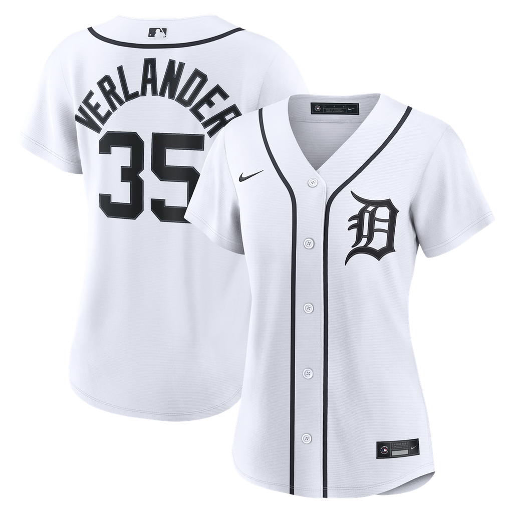 Justin Verlander Detroit Tigers Nike Women's Home Replica Jersey - White Official MLB Team Apparel Baseball Fan Gear