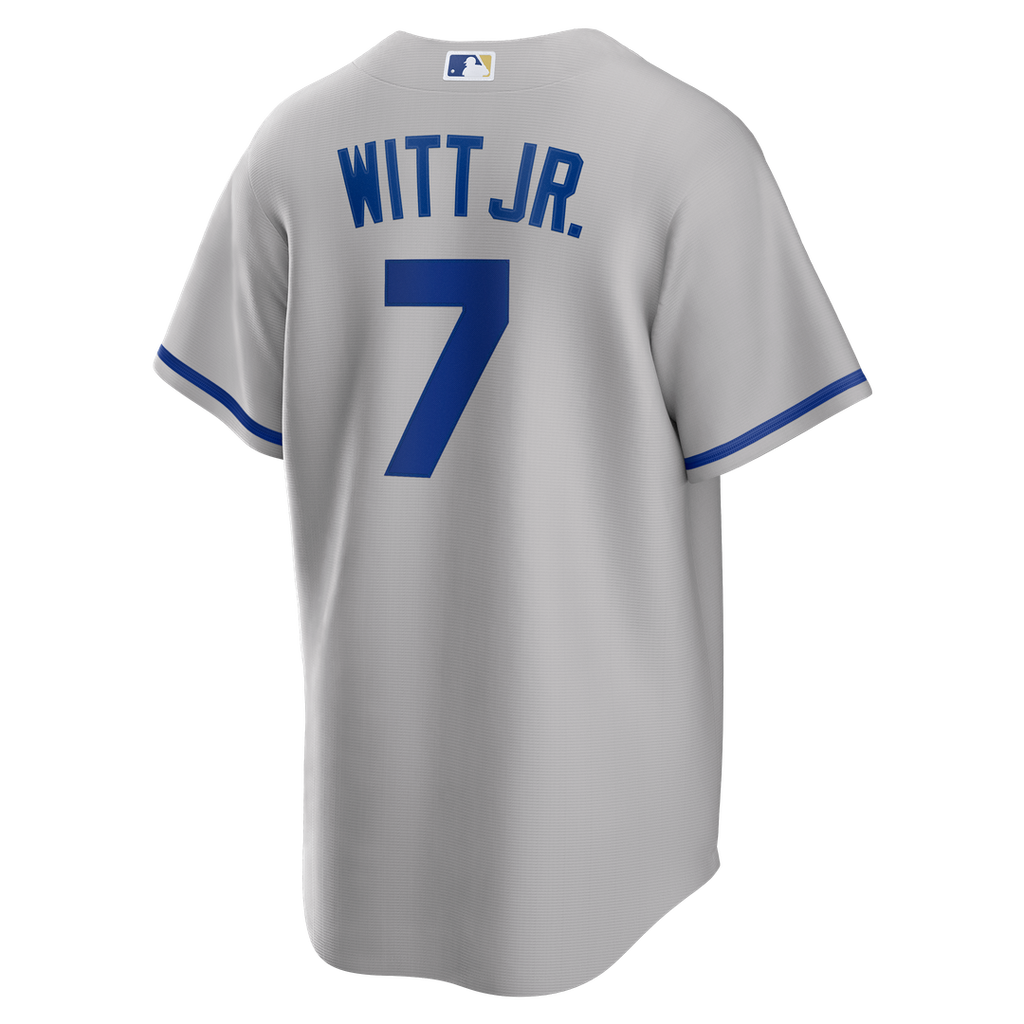 Bobby Witt Jr. Kansas City Royals Nike Road Replica Jersey - Gray Official MLB Team Apparel Baseball Fan Gear