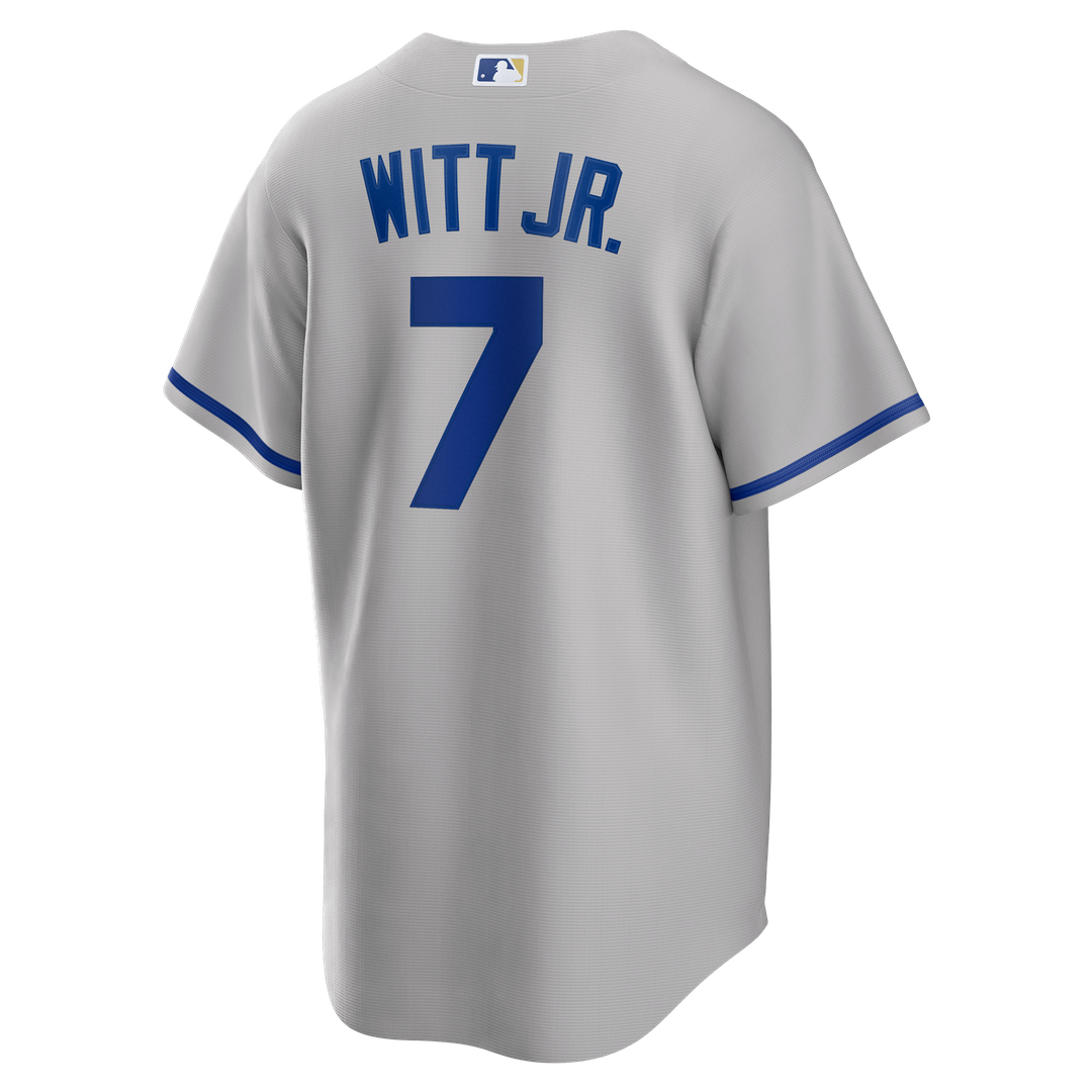 Bobby Witt Jr. Kansas City Royals Nike Road Replica Jersey - Gray Official MLB Team Apparel Baseball Fan Gear