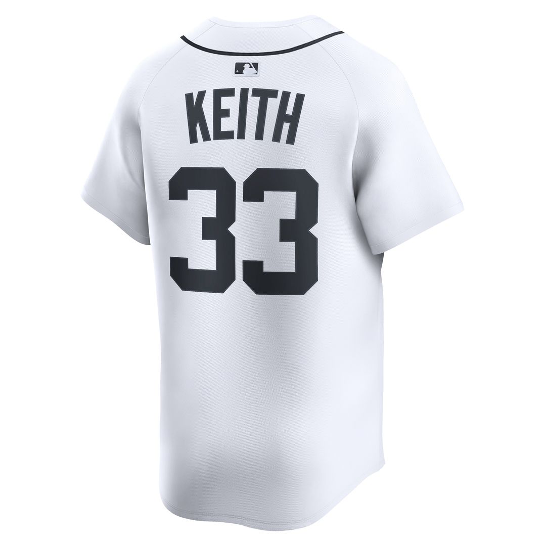 Colt Keith Detroit Tigers Nike Home Limited Player Jersey - White Official MLB Team Apparel Baseball Fan Gear
