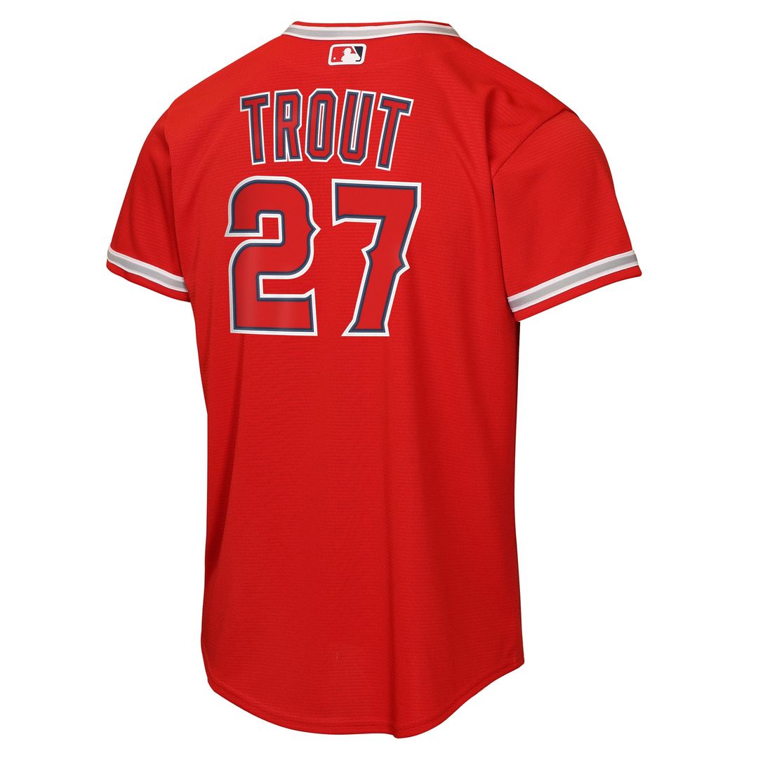 Mike Trout Los Angeles Angels Nike Youth Alternate Replica Jersey - Red Official MLB Team Apparel Baseball Fan Gear