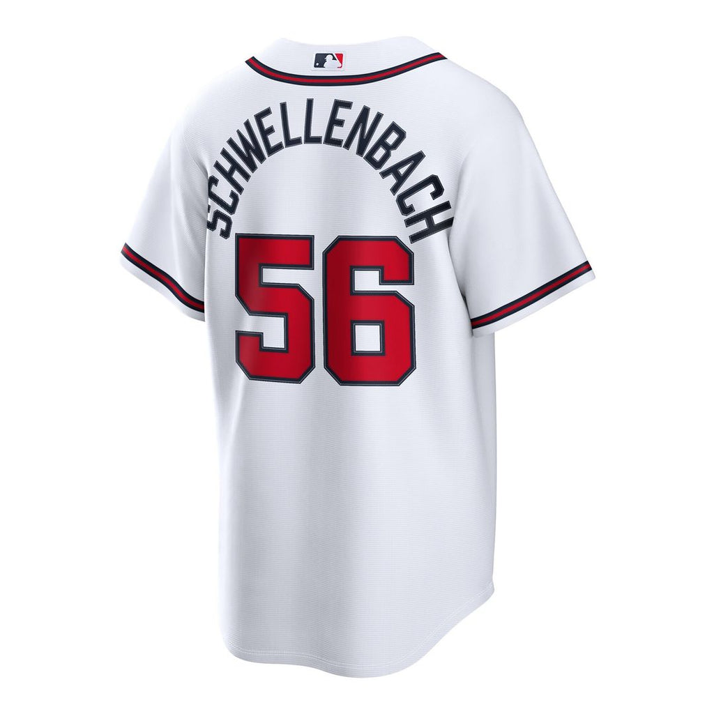 Spencer Schwellenbach Atlanta Braves Nike Home Replica Jersey - White Official MLB Team Apparel Baseball Fan Gear