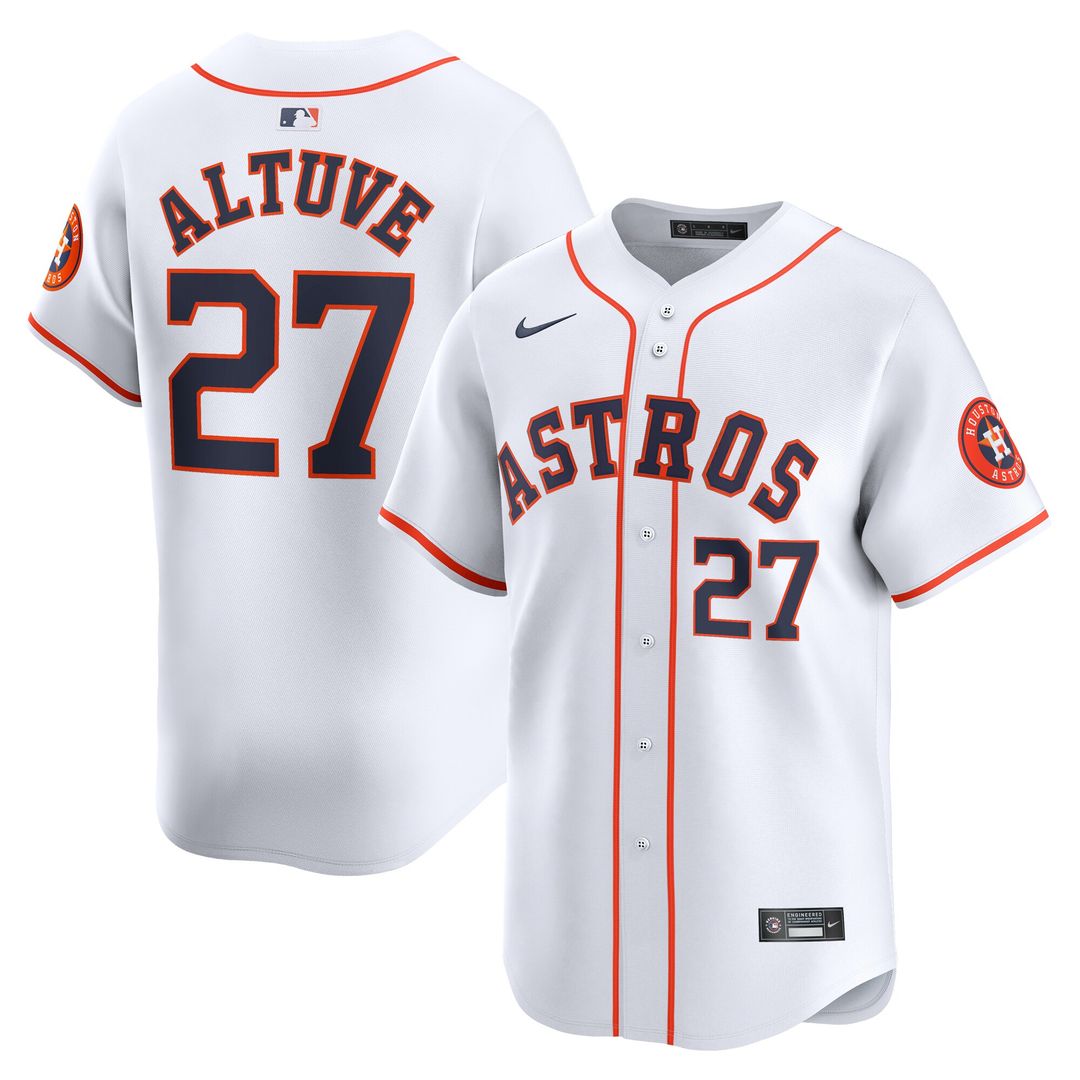 Jose Altuve Houston Astros Nike Youth Home Limited Player Jersey - White Official MLB Team Apparel Baseball Fan Gear