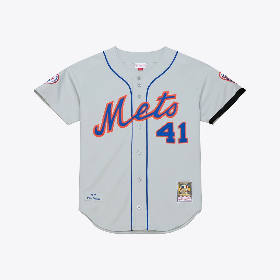 Tom Seaver New York Mets Mitchell & Ness 1976 Authentic Jersey - Gray Official MLB Team Apparel Baseball Fan Gear