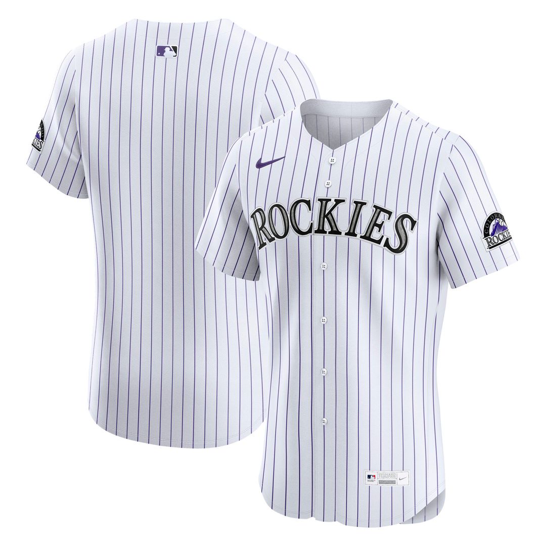 Colorado Rockies Nike Home Elite Jersey - White Official MLB Team Apparel Baseball Fan Gear