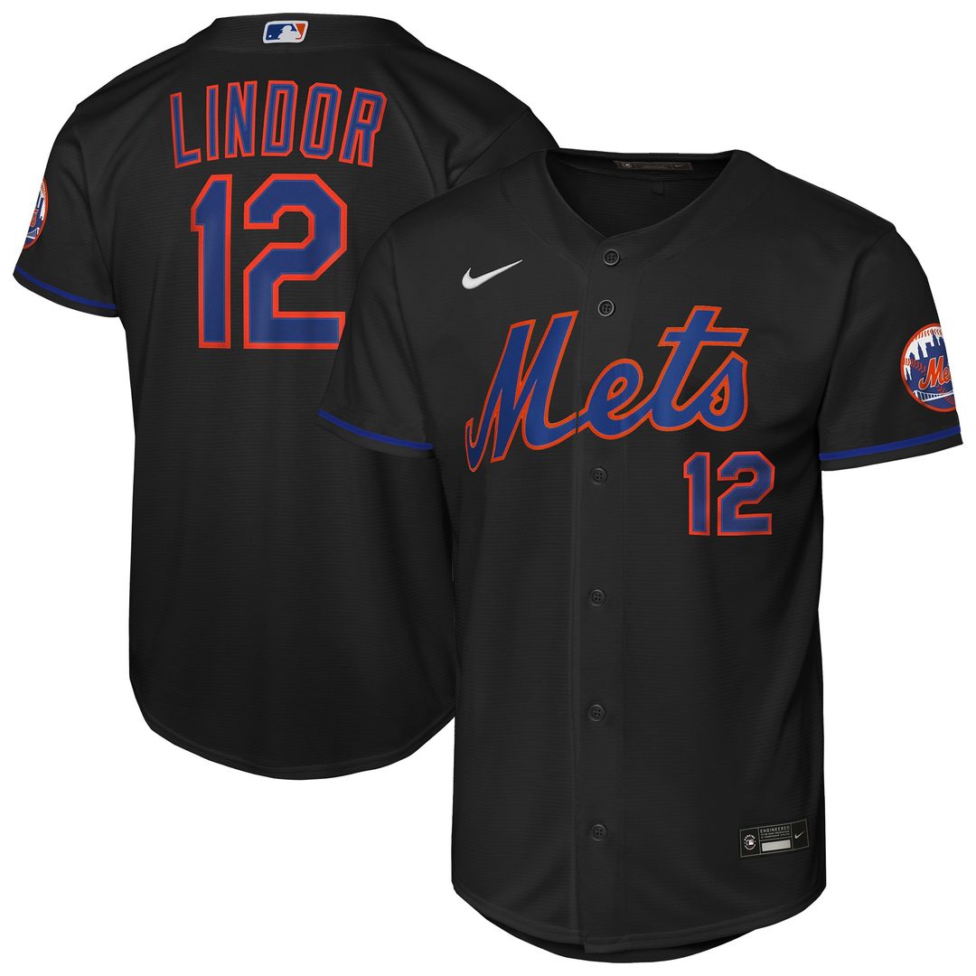 Francisco Lindor New York Mets Nike Youth Road Stadium Player Jersey - Gray Official MLB Team Apparel Baseball Fan Gear