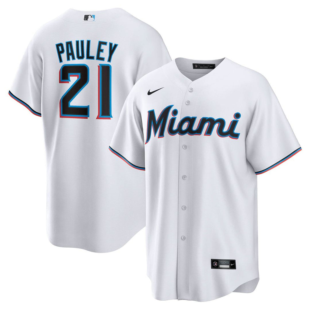 Graham Pauley Miami Marlins Nike Home Replica Jersey - White Official MLB Team Apparel Baseball Fan Gear