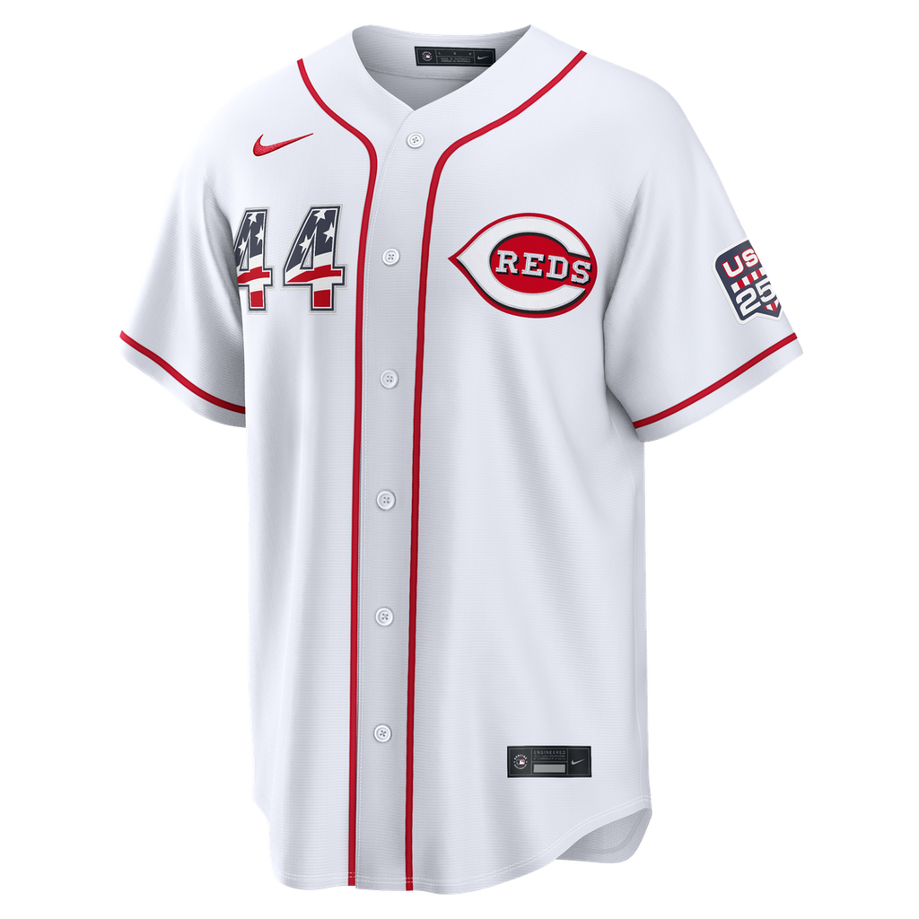 Elly De La Cruz Cincinnati Reds Nike USA 250 Fourth of July Home Stadium Jersey - White Official MLB Team Apparel Baseball Fan Gear