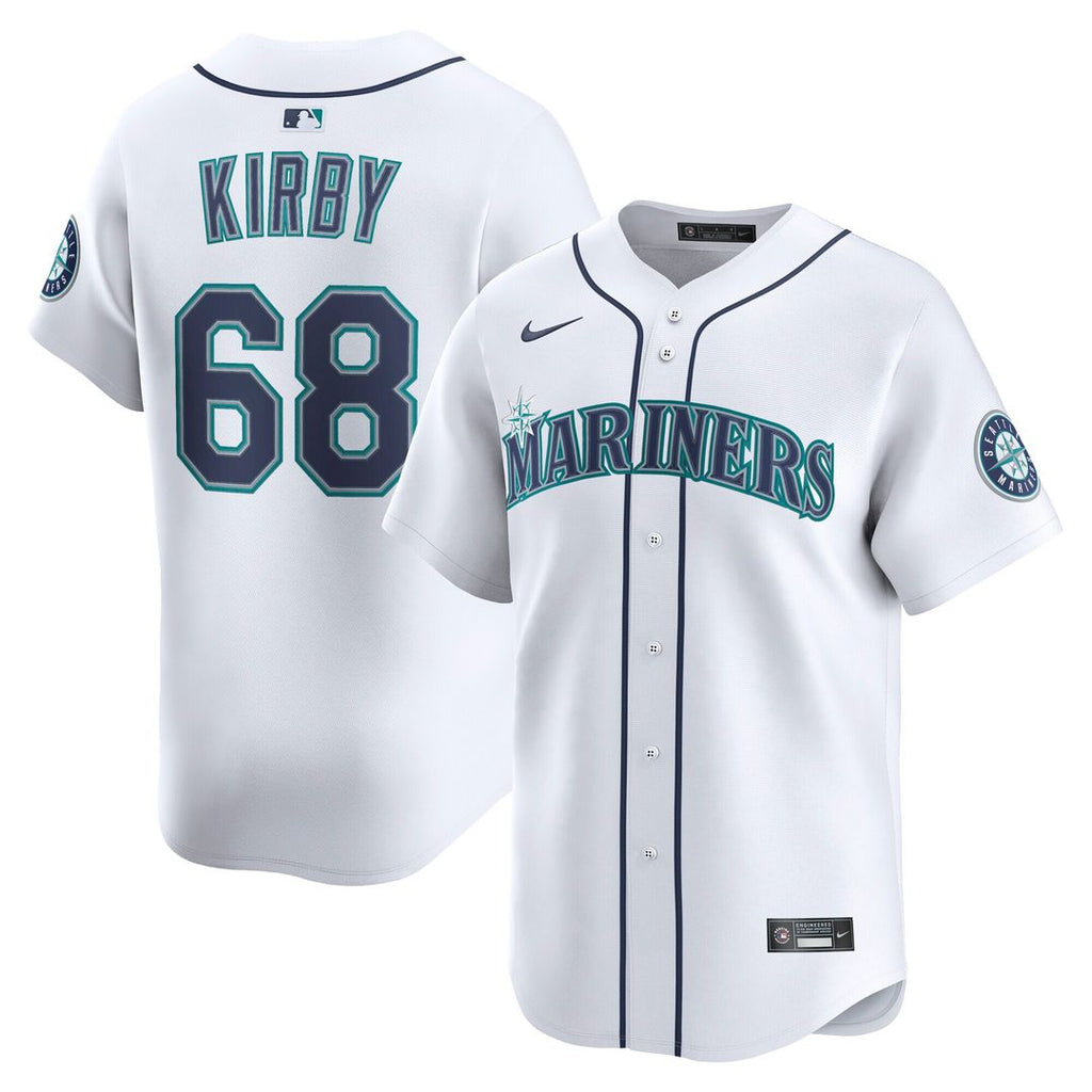 George Kirby Seattle Mariners Nike Home Limited Player Jersey - White Official MLB Team Apparel Baseball Fan Gear