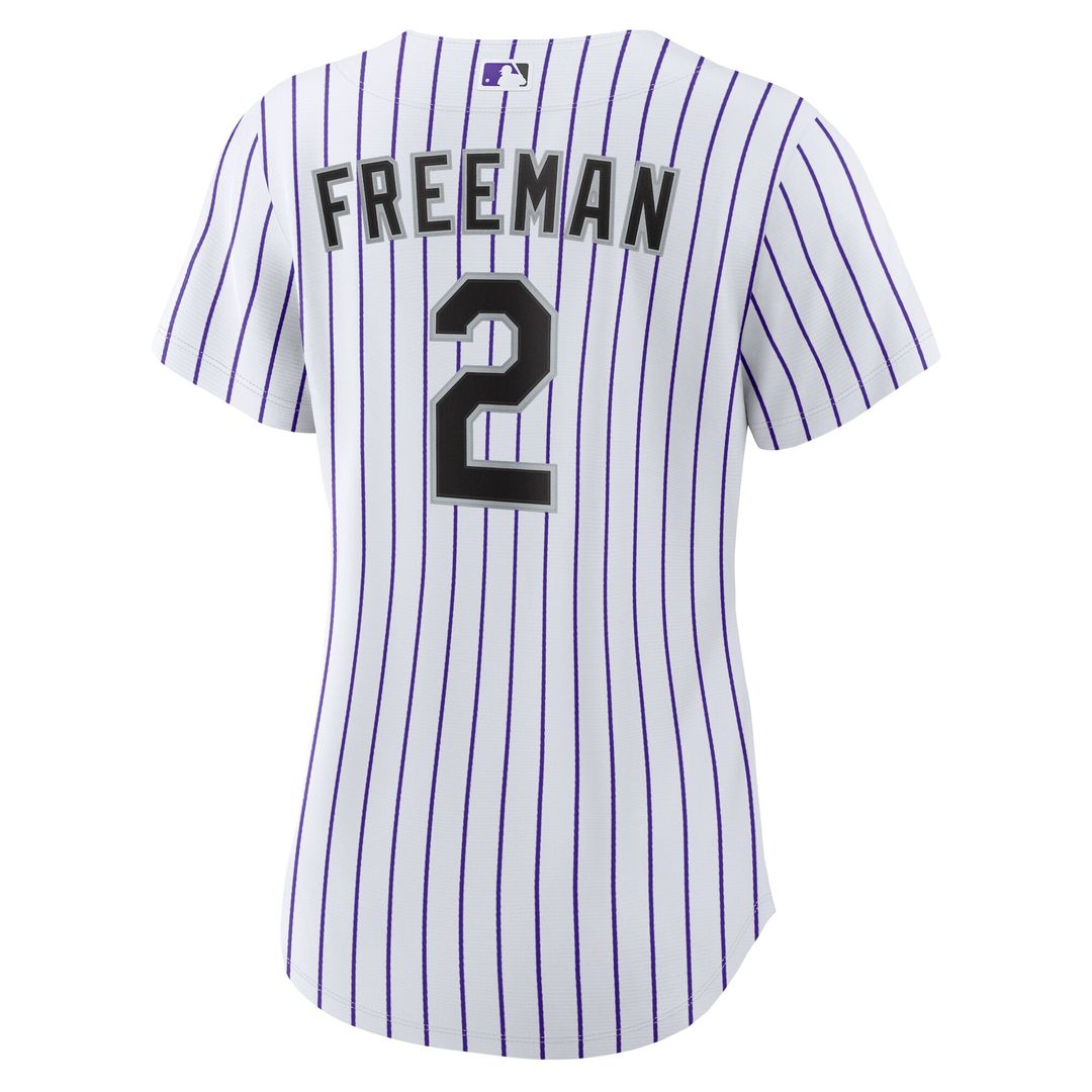 Tyler Freeman Colorado Rockies Nike Women's Home Replica Jersey - White Official MLB Team Apparel Baseball Fan Gear
