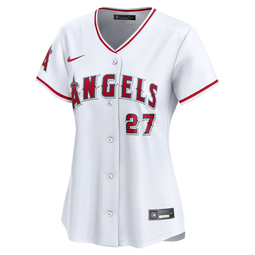 Mike Trout Los Angeles Angels Nike Women's Home Limited Player Jersey - White Official MLB Team Apparel Baseball Fan Gear