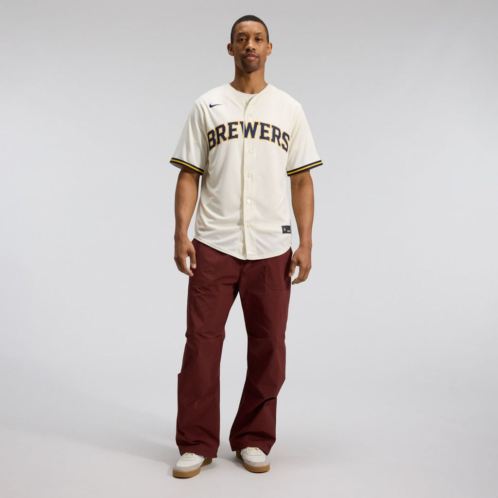 Milwaukee Brewers Nike Home Replica Team Jersey - Cream Official MLB Team Apparel Baseball Fan Gear