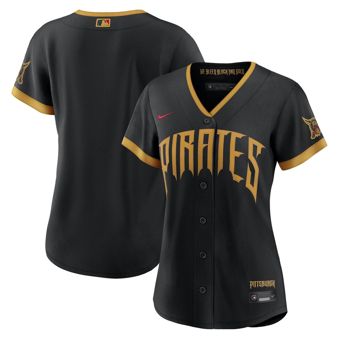 Pittsburgh Pirates Nike Women's 2026 City Connect Stadium Jersey - Black Official MLB Team Apparel Baseball Fan Gear