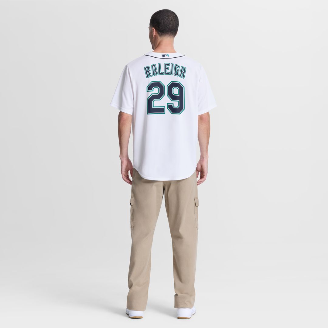 Cal Raleigh Seattle Mariners Nike Home Replica Jersey - White Official MLB Team Apparel Baseball Fan Gear