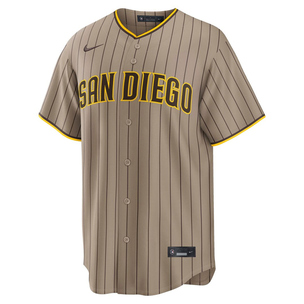 San Diego Padres Nike Alternate Replica Jersey - Sand Official MLB Team Apparel Baseball Fan Gear