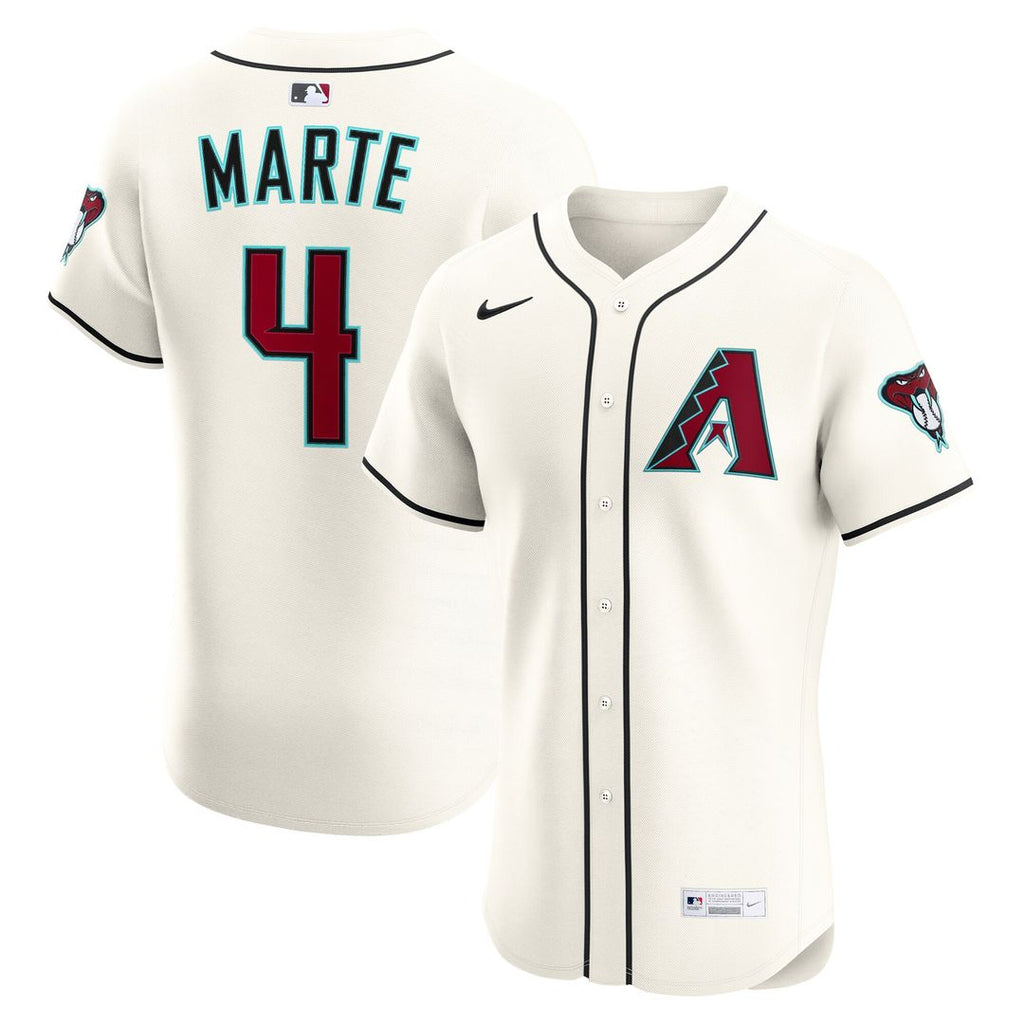 Ketel Marte Arizona Diamondbacks Nike Home Elite Jersey - Cream Official MLB Team Apparel Baseball Fan Gear