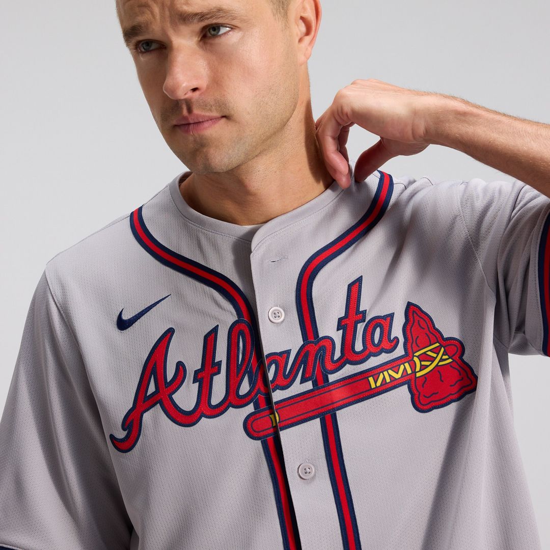 Ozzie Albies Atlanta Braves Nike Road Limited Player Jersey - Gray Official MLB Team Apparel Baseball Fan Gear