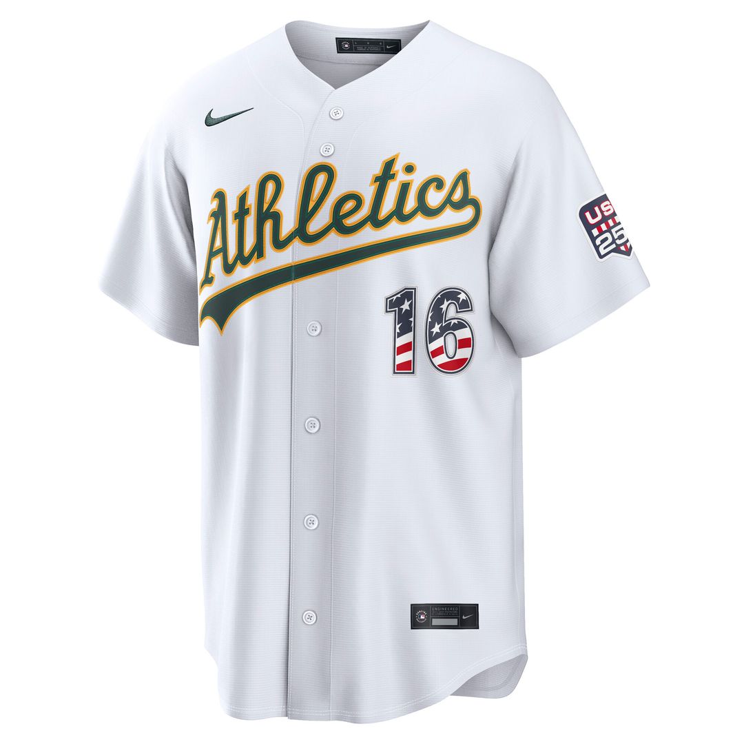 Nick Kurtz Athletics Nike USA 250 Fourth of July Home Stadium Jersey - White Official MLB Team Apparel Baseball Fan Gear
