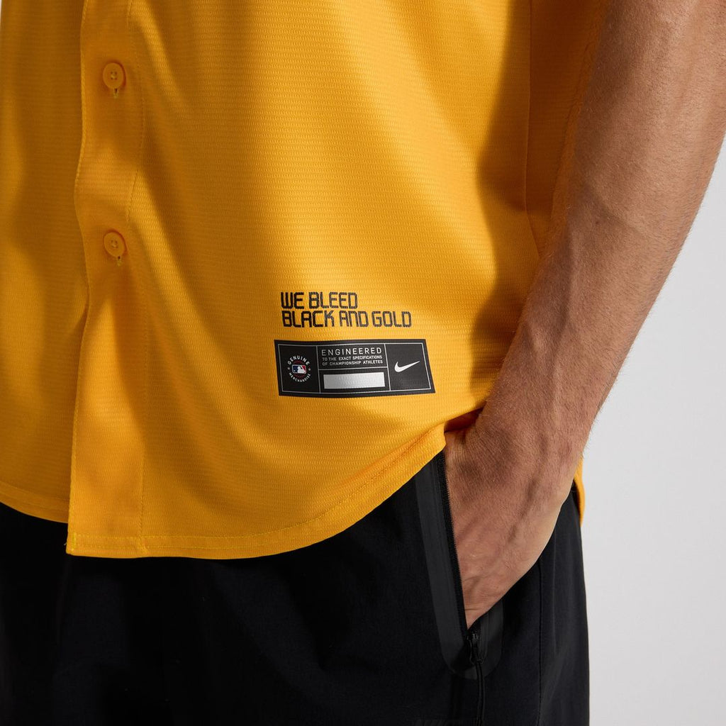 Pittsburgh Pirates Nike City Connect Replica Jersey - Gold Official MLB Team Apparel Baseball Fan Gear