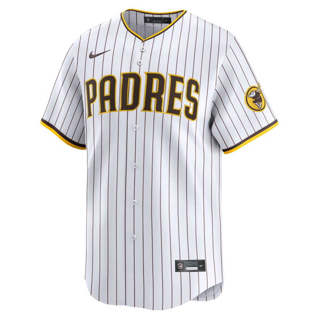 San Diego Padres Nike Home Limited Jersey - White Official MLB Team Apparel Baseball Fan Gear