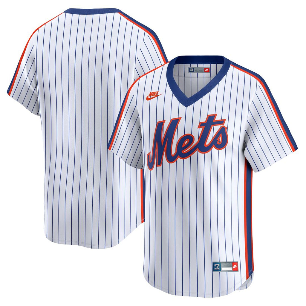 New York Mets Nike Cooperstown Collection Limited Jersey - White Official MLB Team Apparel Baseball Fan Gear