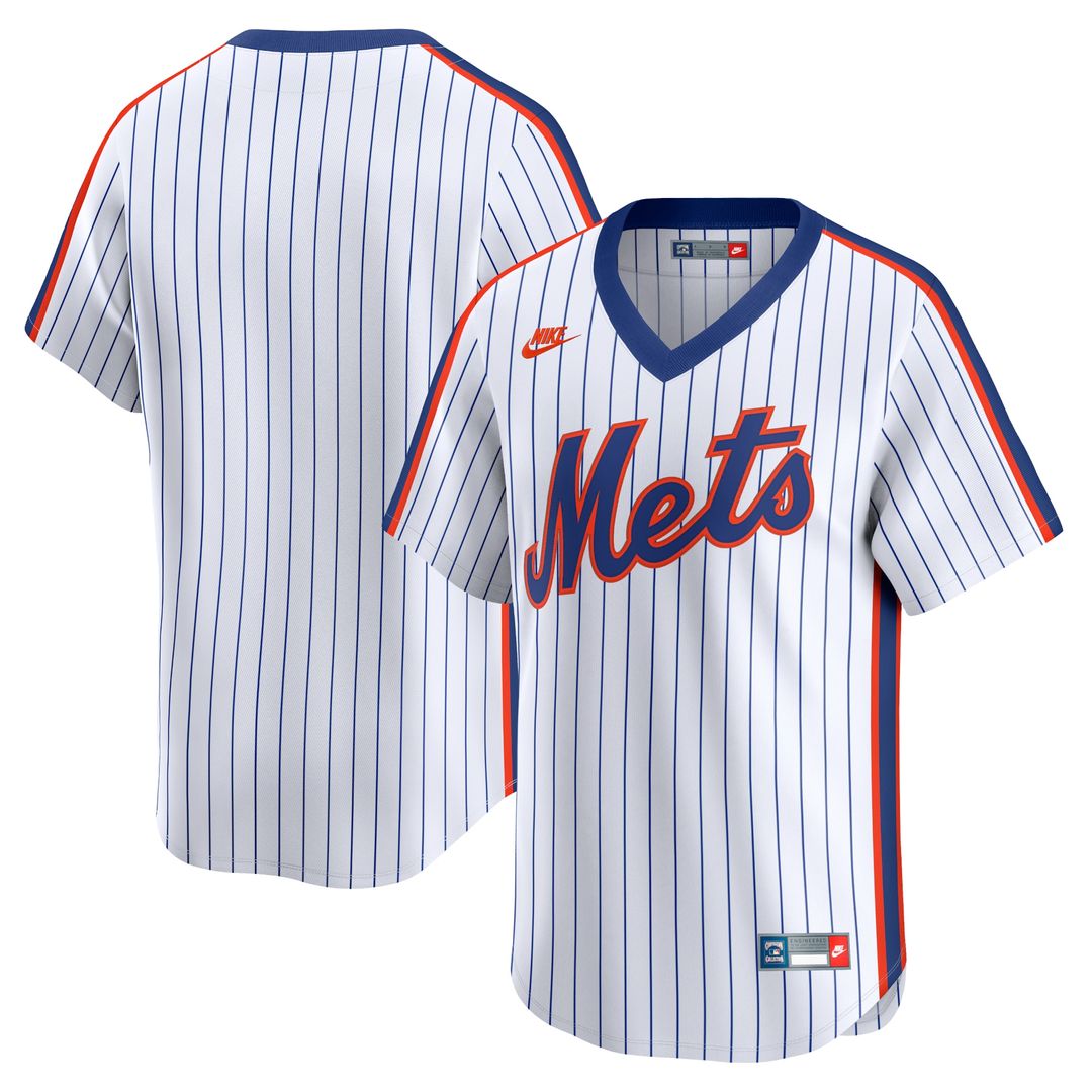 New York Mets Nike Cooperstown Collection Limited Jersey - White Official MLB Team Apparel Baseball Fan Gear