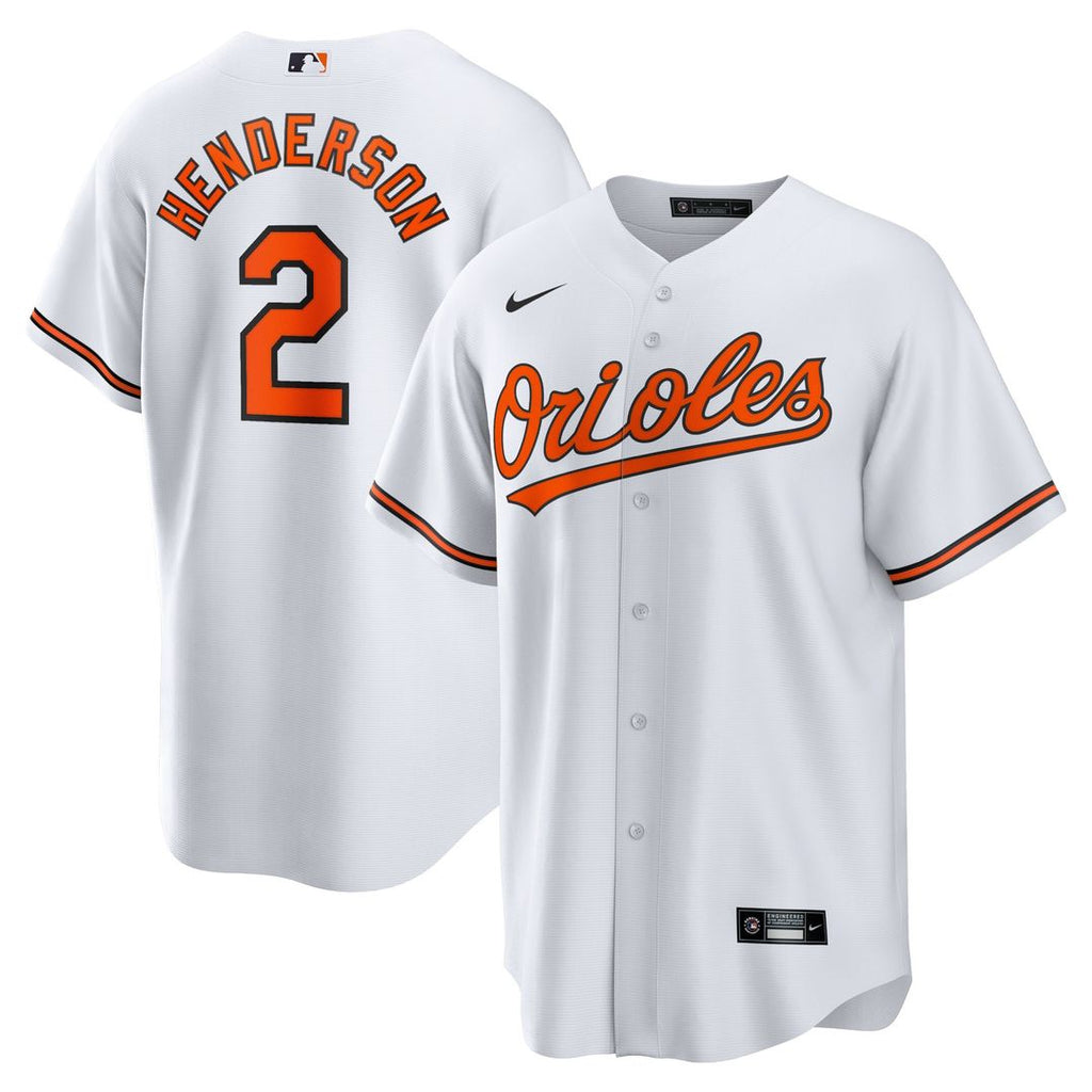 Gunnar Henderson Baltimore Orioles Nike Home Replica Player Jersey - White Official MLB Team Apparel Baseball Fan Gear