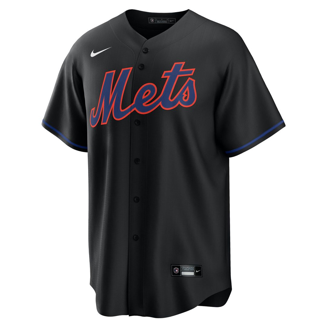 Francisco Lindor New York Mets Nike Alternate Replica Jersey - Black Official MLB Team Apparel Baseball Fan Gear