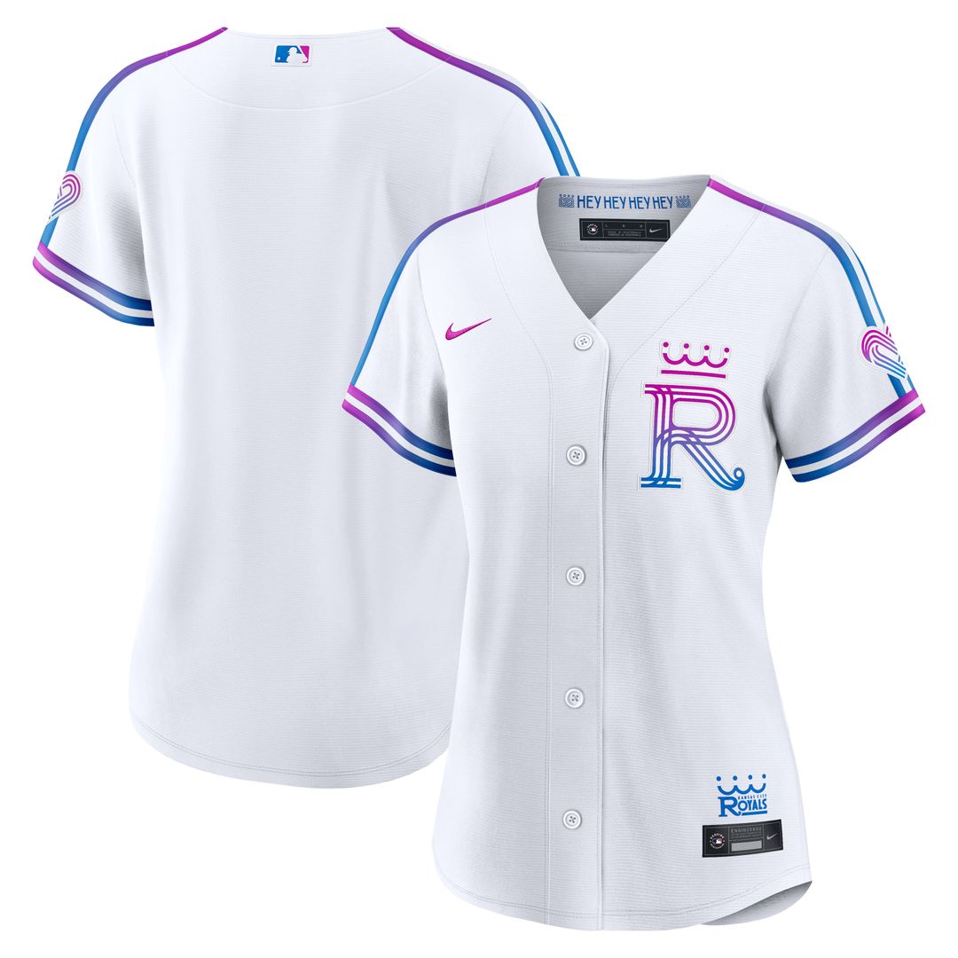 Kansas City Royals Nike Women's 2026 City Connect Stadium Jersey - White Official MLB Team Apparel Baseball Fan Gear