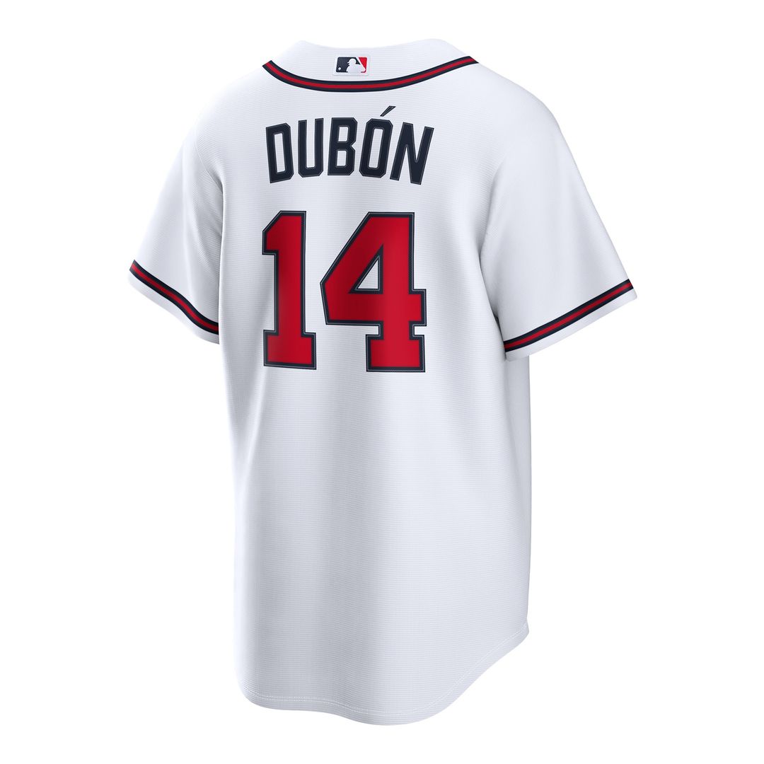 Mauricio Dubón Atlanta Braves Nike Home Replica Jersey - White Official MLB Team Apparel Baseball Fan Gear