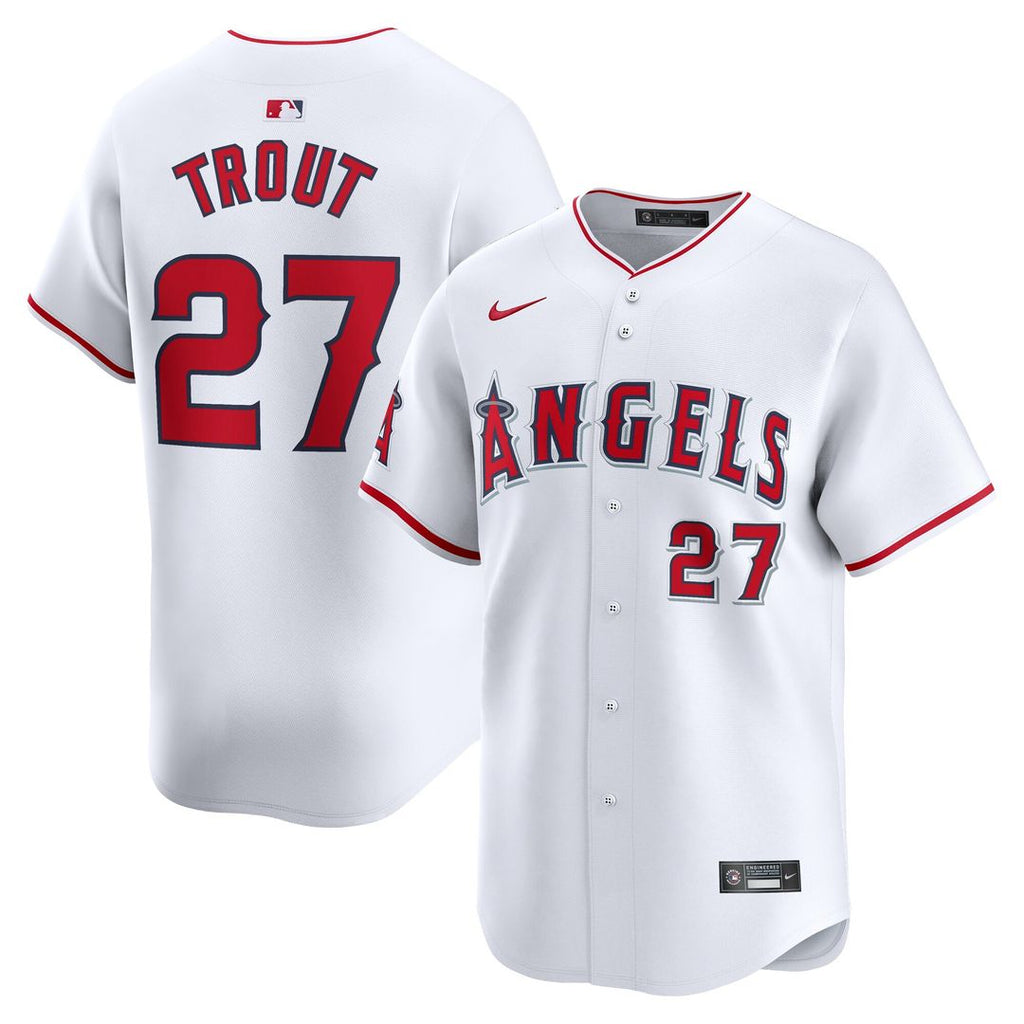 Mike Trout Los Angeles Angels Nike Youth Home Limited Player Jersey - White Official MLB Team Apparel Baseball Fan Gear