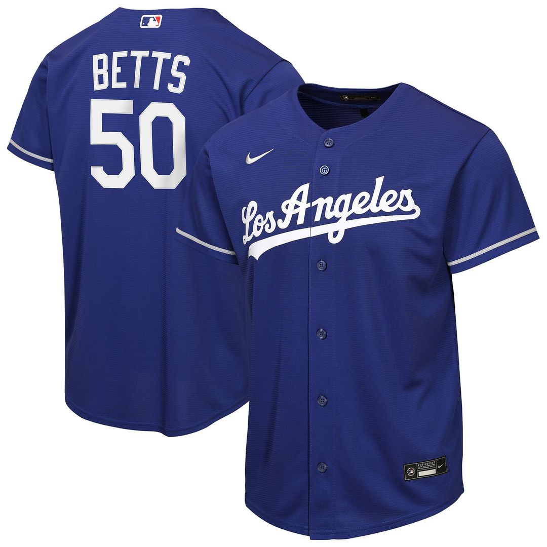 Mookie Betts Los Angeles Dodgers Nike Youth Alternate Replica Jersey - Royal Official MLB Team Apparel Baseball Fan Gear