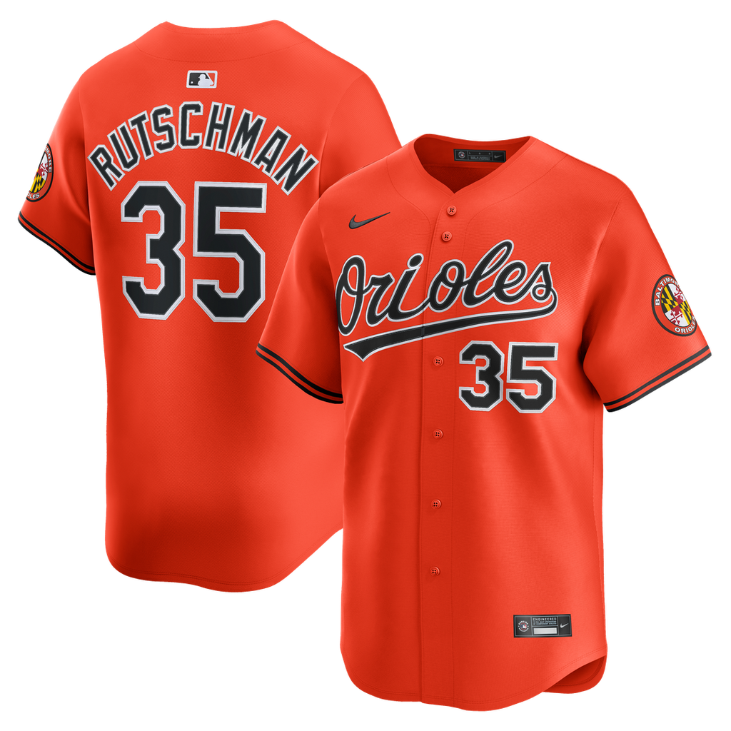 Adley Rutschman Baltimore Orioles Nike 2nd Alternate Limited Player Jersey - Orange Official MLB Team Apparel Baseball Fan Gear