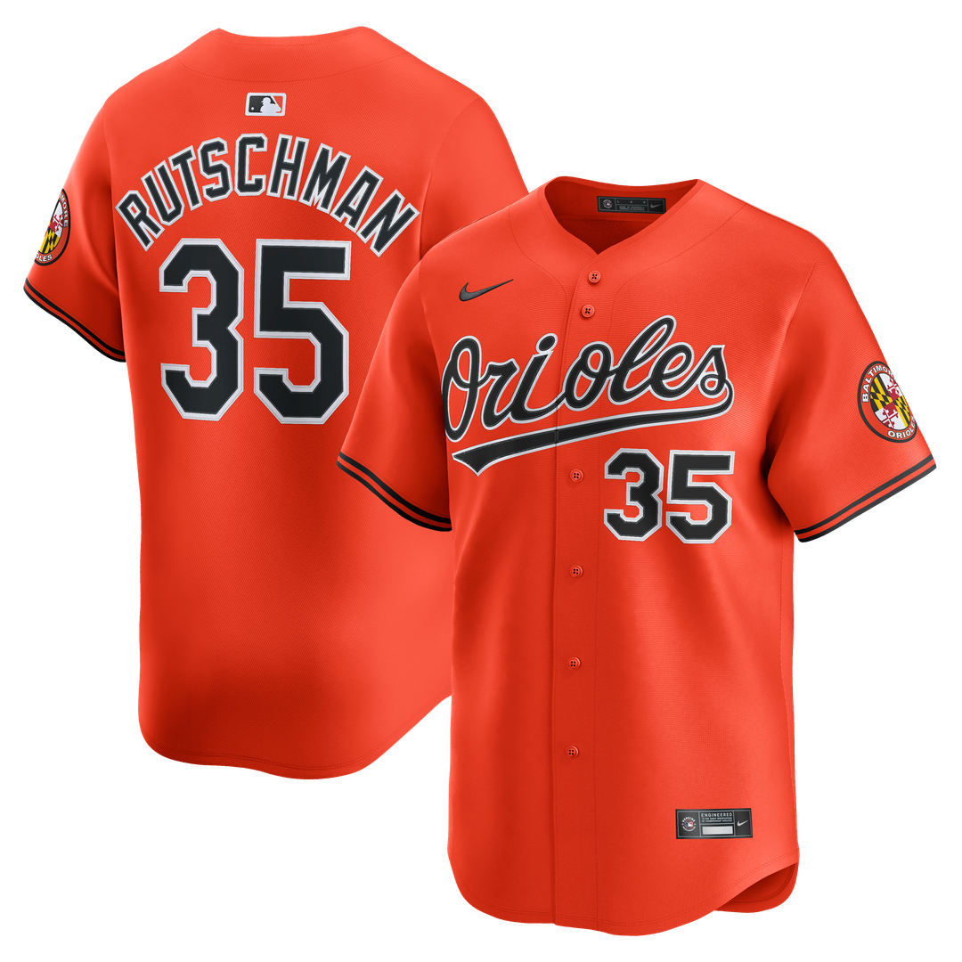 Adley Rutschman Baltimore Orioles Nike 2nd Alternate Limited Player Jersey - Orange Official MLB Team Apparel Baseball Fan Gear