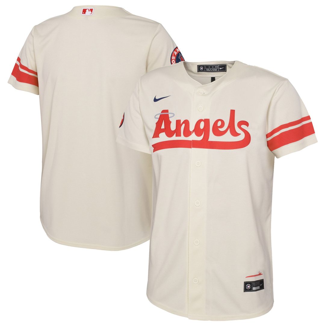Los Angeles Angels Nike Toddler City Connect Replica Jersey - Cream Official MLB Team Apparel Baseball Fan Gear