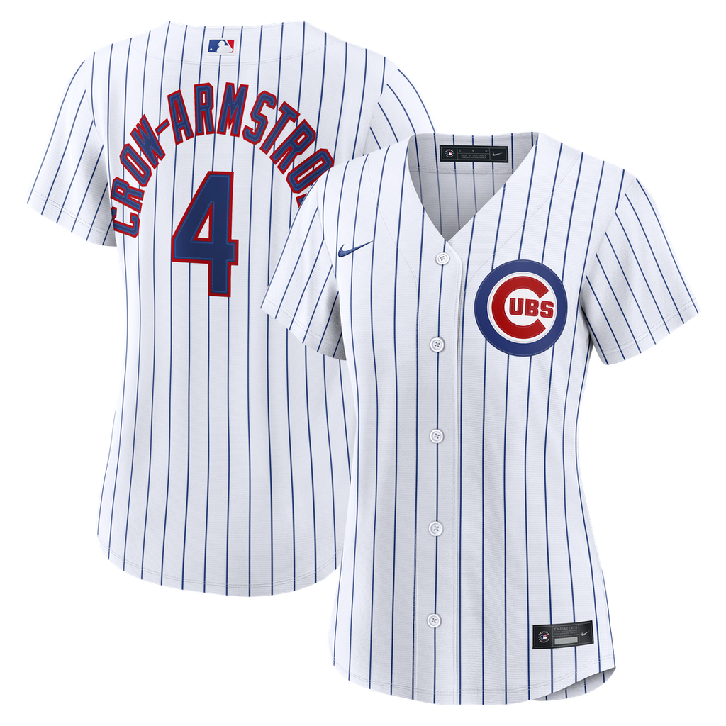 Pete Crow-Armstrong Chicago Cubs Nike Women's Home Replica Jersey - White Official MLB Team Apparel Baseball Fan Gear