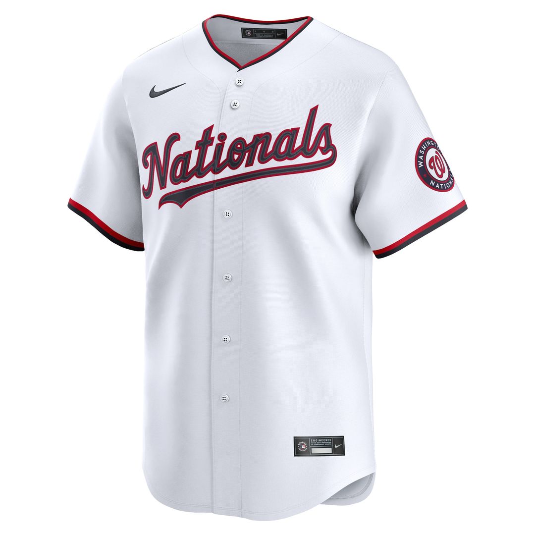 Washington Nationals Nike Home Limited Custom Jersey - White Official MLB Team Apparel Baseball Fan Gear