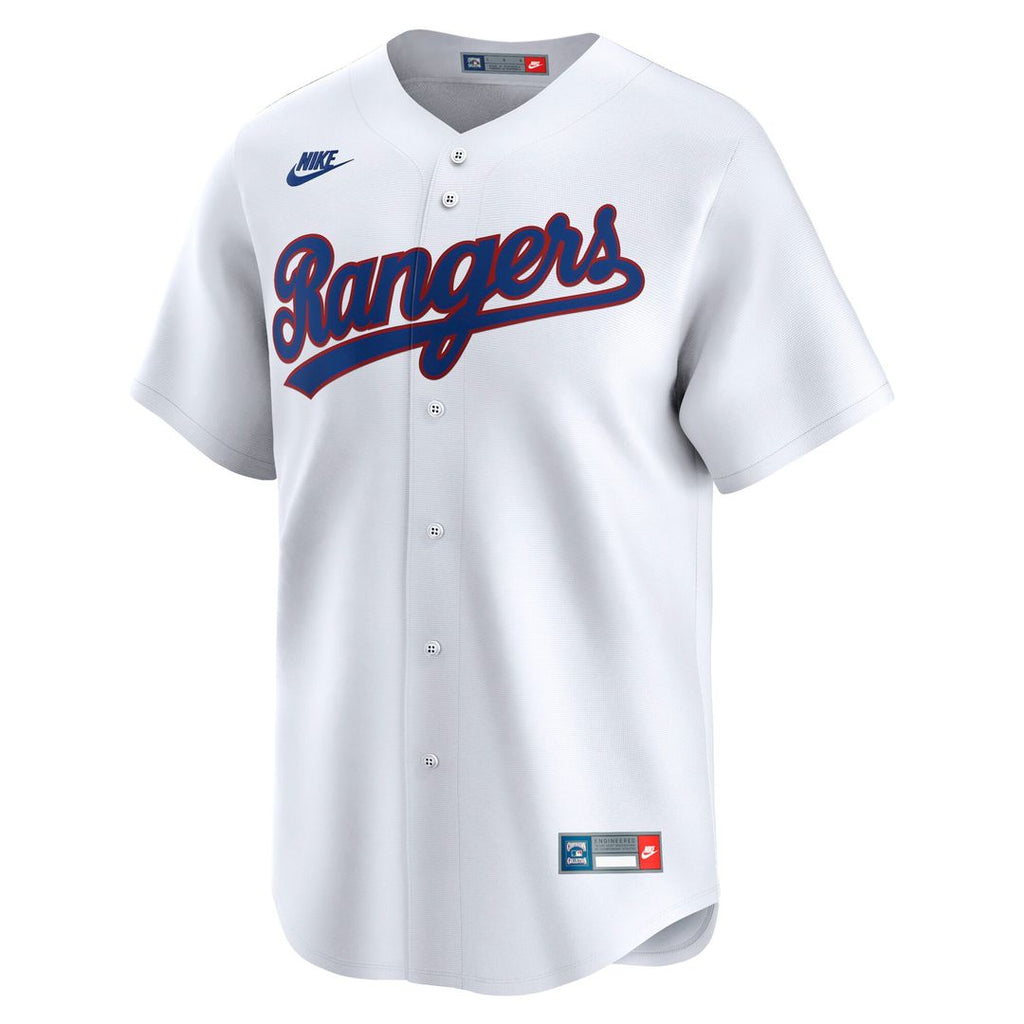 Texas Rangers Nike Cooperstown Collection Limited Jersey - White Official MLB Team Apparel Baseball Fan Gear