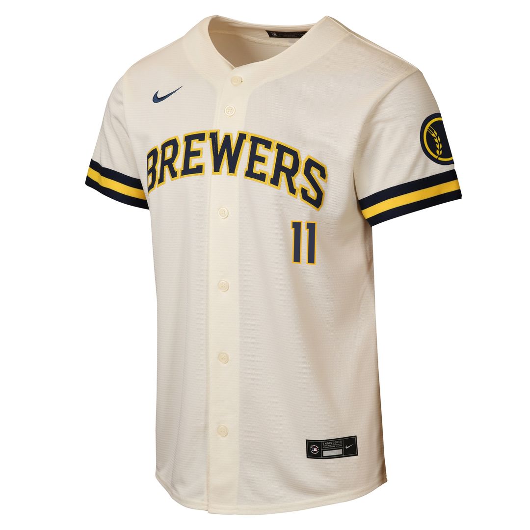 Jackson Chourio Milwaukee Brewers Nike Youth Road Stadium Jersey - Powder Blue Official MLB Team Apparel Baseball Fan Gear