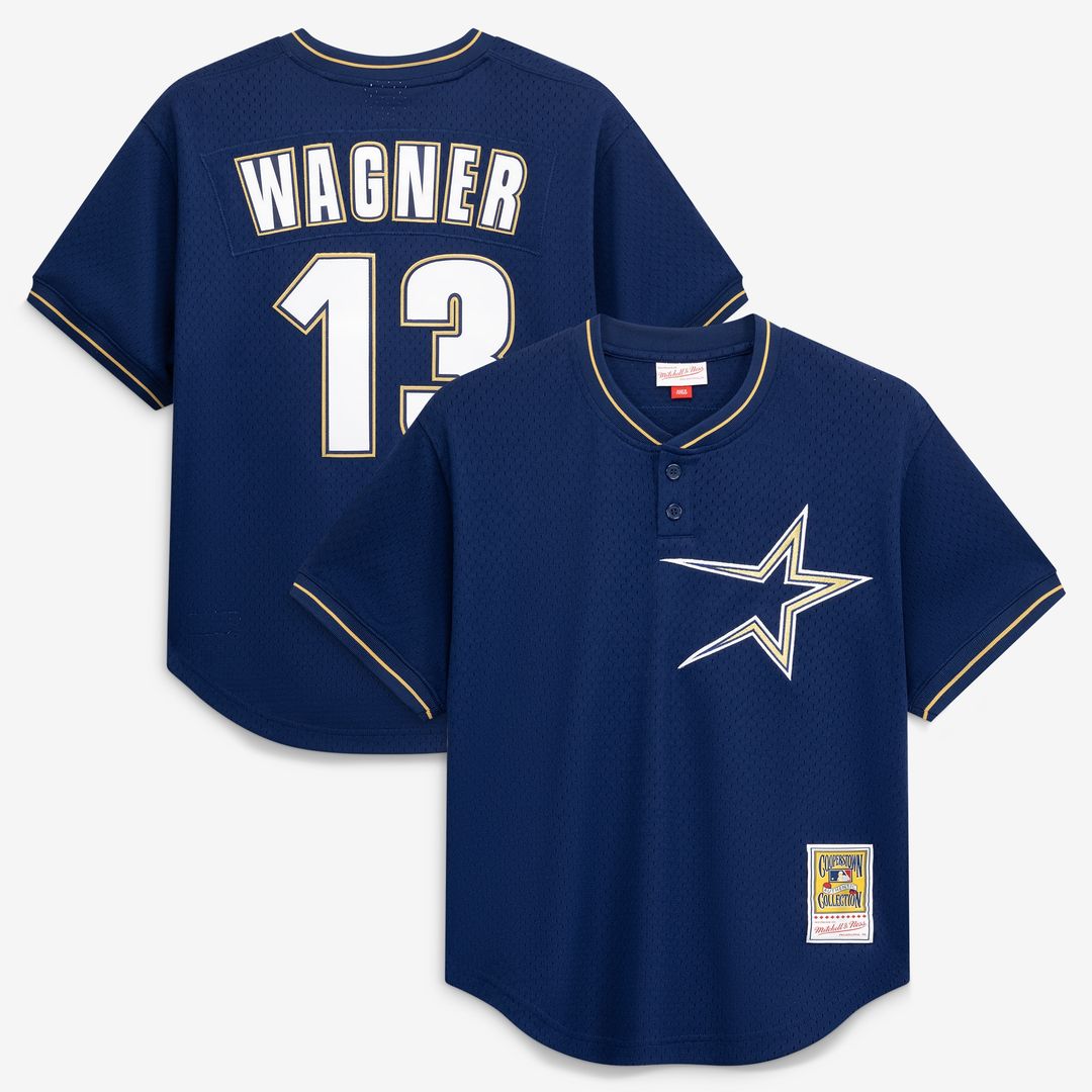Billy Wagner Houston Astros Mitchell & Ness Authentic Batting Practice Jersey - Navy Official MLB Team Apparel Baseball Fan Gear
