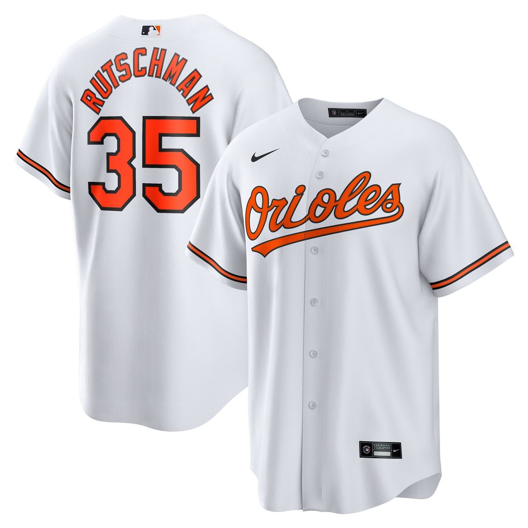 Adley Rutschman Baltimore Orioles Nike Replica Player Jersey - White Official MLB Team Apparel Baseball Fan Gear