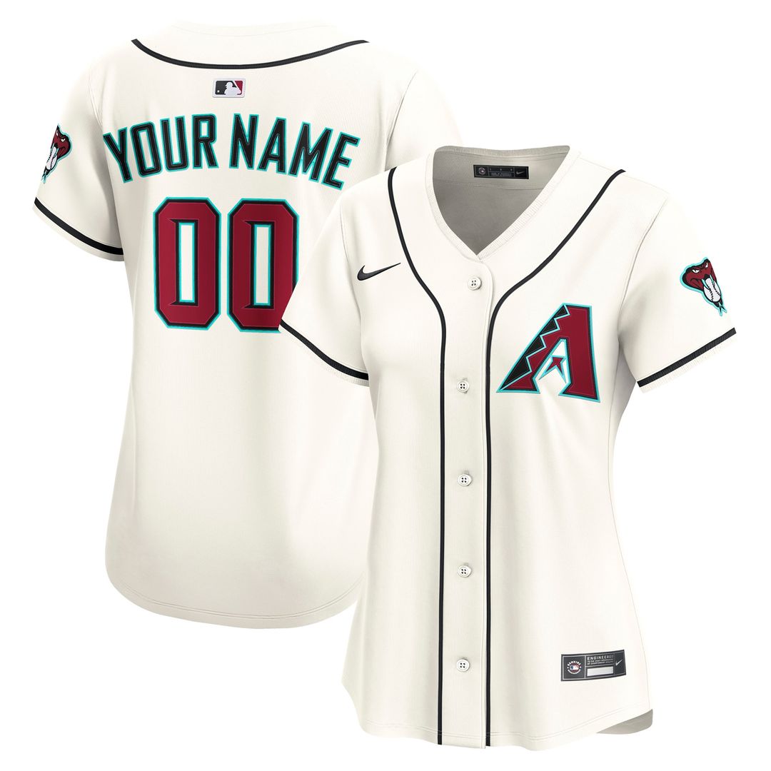Arizona Diamondbacks Nike Women's Home Limited Custom Jersey - Cream Official MLB Team Apparel Baseball Fan Gear