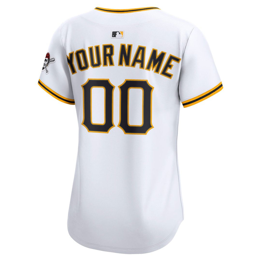 Pittsburgh Pirates Nike Women's Home Limited Custom Jersey - White Official MLB Team Apparel Baseball Fan Gear