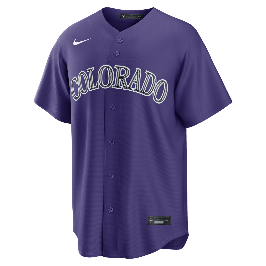 Colorado Rockies Nike Alternate Replica Jersey - Purple Official MLB Team Apparel Baseball Fan Gear