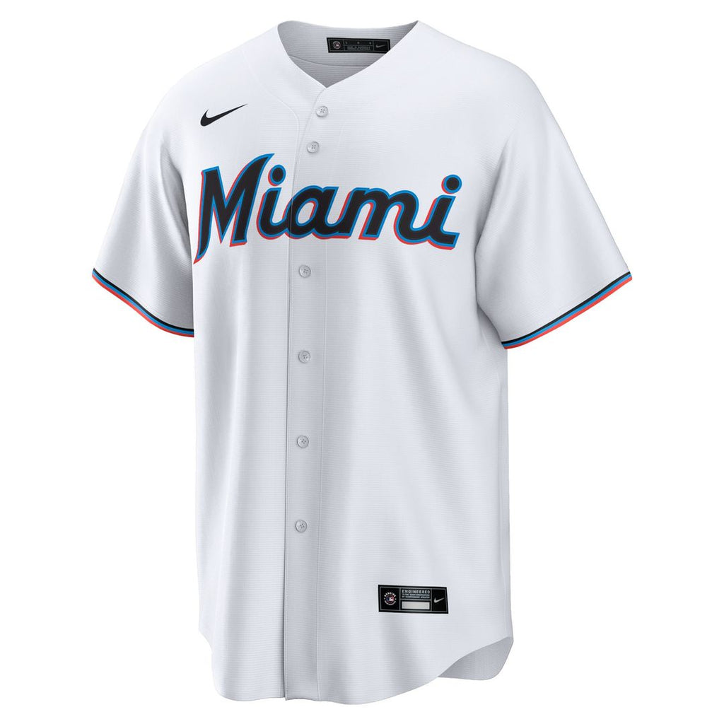 Sandy Alcantara Miami Marlins Nike Youth Home Replica Jersey - White Official MLB Team Apparel Baseball Fan Gear