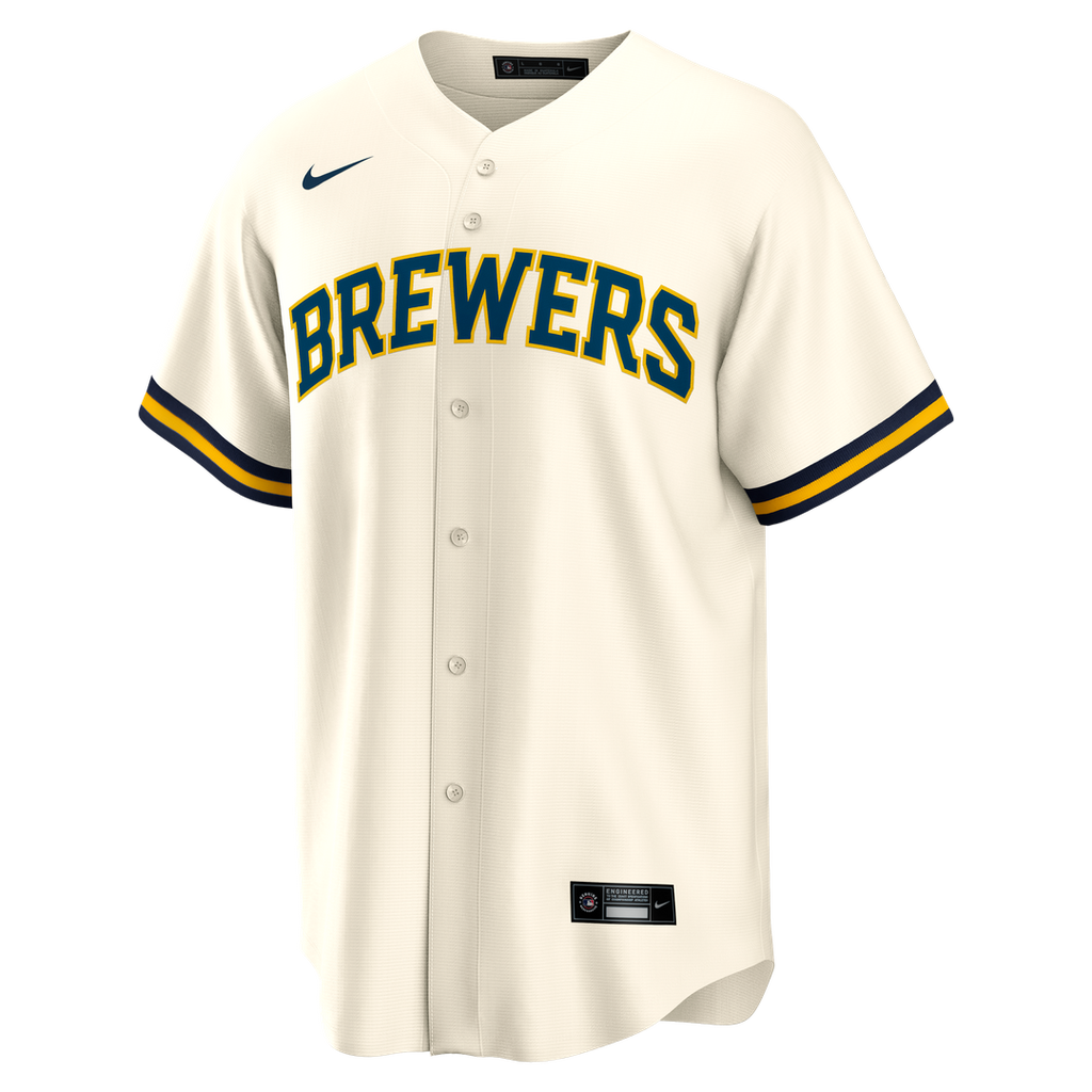 Bob Uecker Milwaukee Brewers Nike Home Retired Player Replica Jersey - Cream Official MLB Team Apparel Baseball Fan Gear