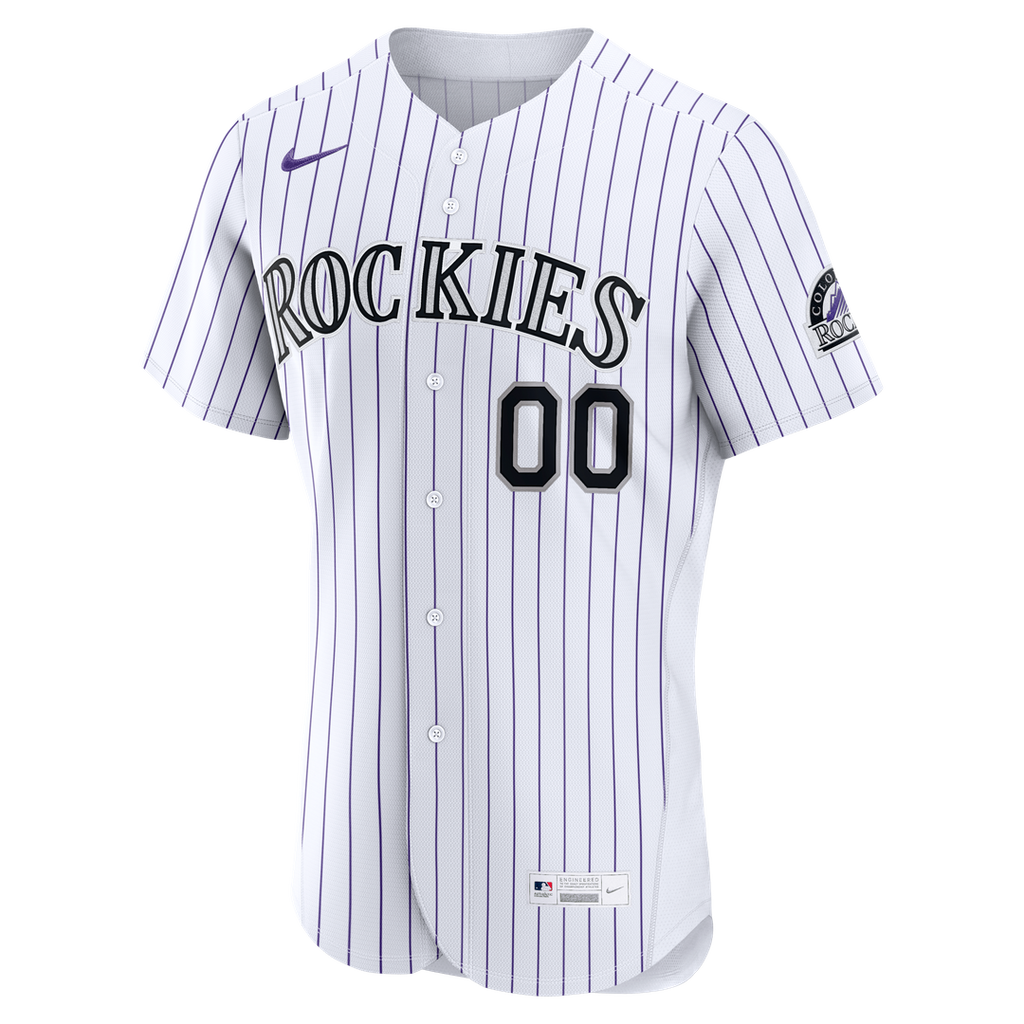 Colorado Rockies Nike Home Authentic Custom Jersey - White Official MLB Team Apparel Baseball Fan Gear
